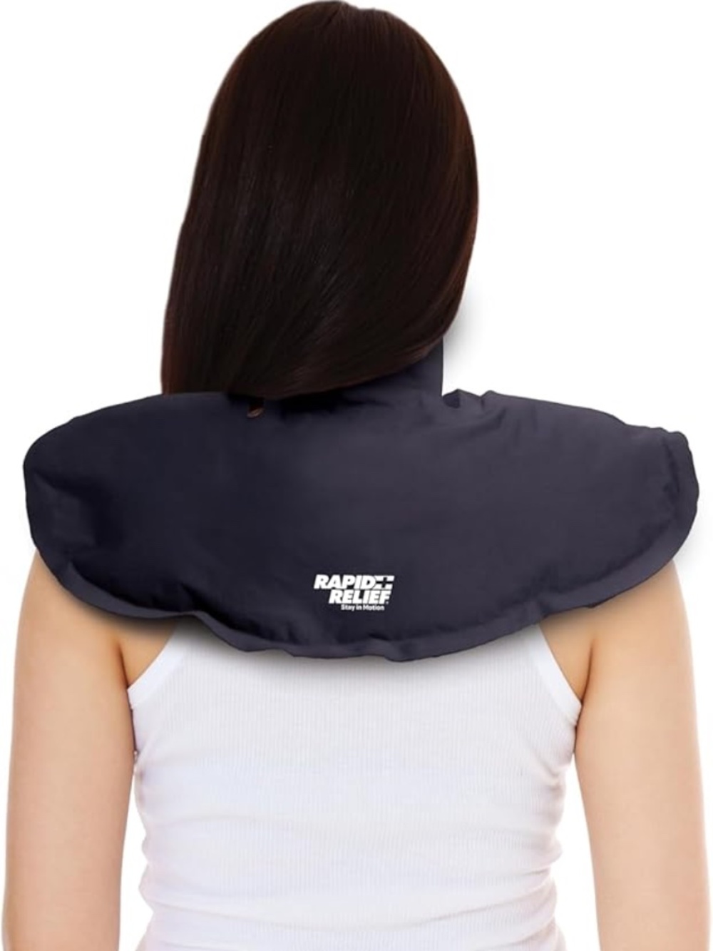 Rapid Relief Reusable Neck & Shoulder Gel Wrap - Hot/Cold Therapy with Strap - Picture 2 of 13